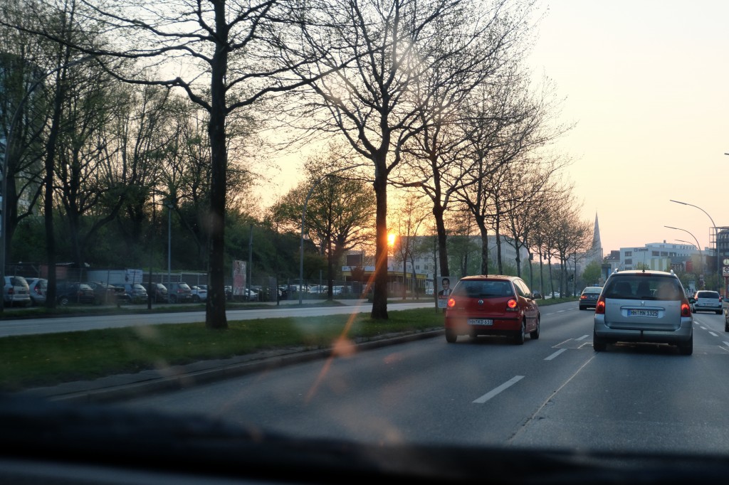 hambourg coucher de soleil